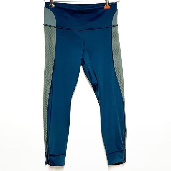 NWOT ATHLETA x Allyson Felix Legend Leggings Lagoon Teal Sz M Petite - Picture 3 of 6